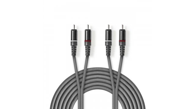 Nedis COTH24200GY15 Stereo Audiokabel 2x Rca Male - 2x Rca Male 1,5 M Grijs