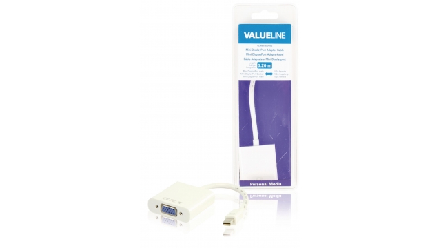 Valueline VLMB37850W02 Mini Displayport Kabel Mini-displayport Male - Vga Female 15-pins 0.20 M Wit