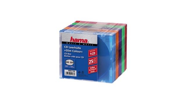Hama CD Slim Box Gekleurd 25Pak