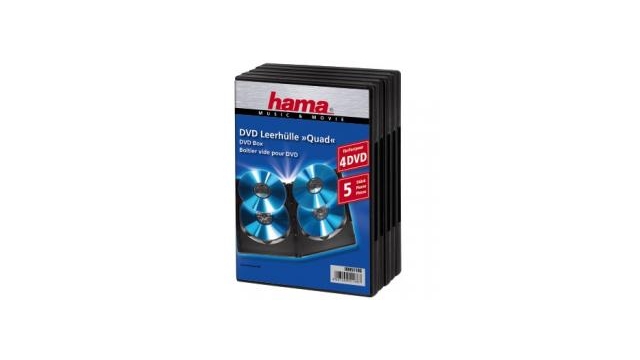 Hama DVD Quad Box 4DVD Zwart 5Pak