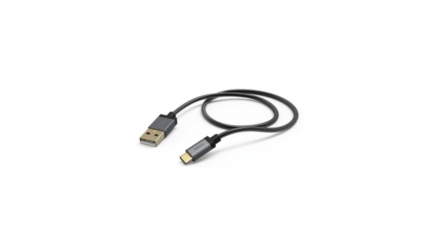 Hama Oplaad-/gegevenskabel Metall USB Type-C 1,5 M Antraciet