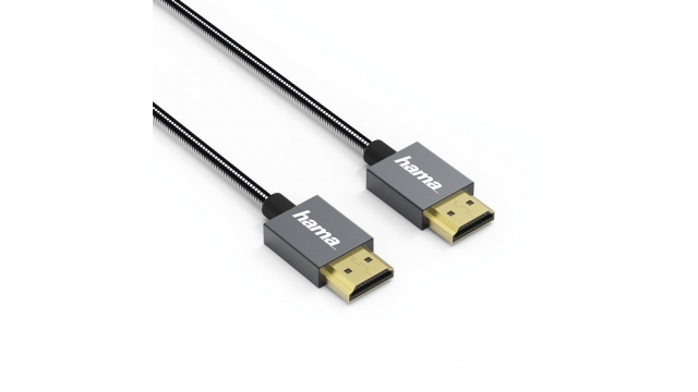 Hama High-speed HDMI™-kabel Elite Ethernet Metaal Antraciet 0,75 M