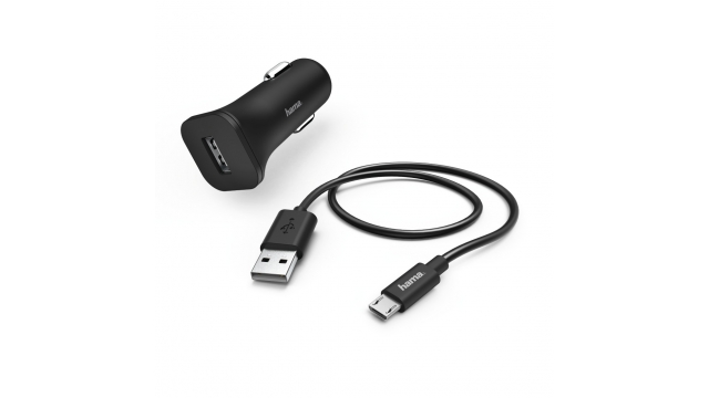 Hama Auto-oplaadset Micro-USB 1 A Zwart