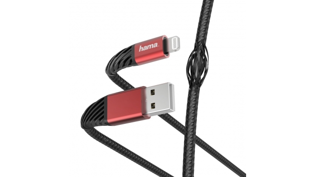 Hama Oplaad-/gegevenskabel Extreme USB-A - Lightning 1,5 M Zwart/rood