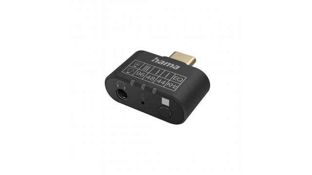 Hama Audio-adapter USB-C-stekker - 3,5-mm-jack-aansluiting Equalizer Microfoon