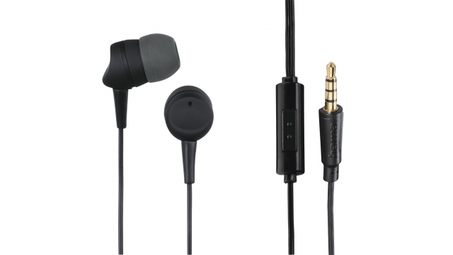 Hama Oordopjes Kooky In-ear Microfoon Kabel-knikbescherming Zwart
