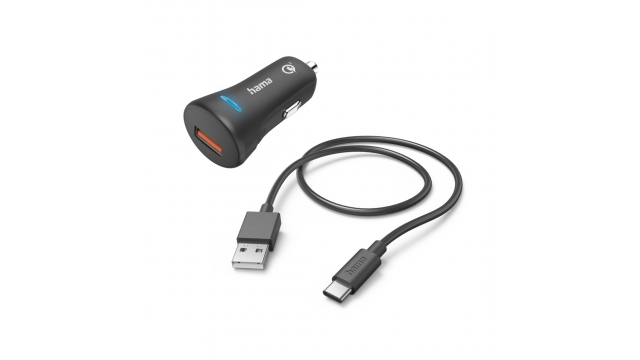 Hama Auto-Snellader met Oplaadkabel USB-C Zwart