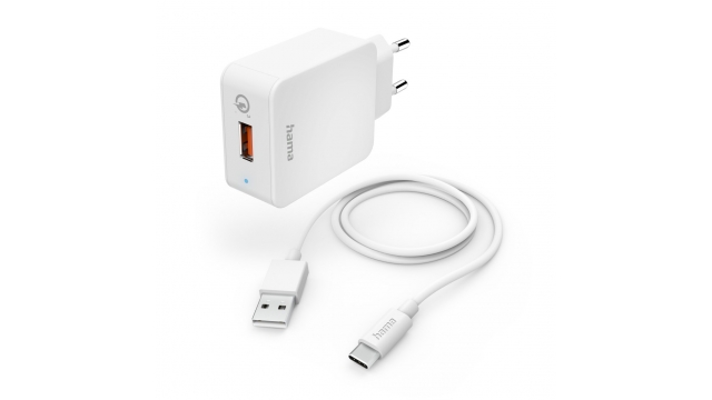 Hama Snellader Met Oplaadkabel USB-C Qualcomm® 19,5 W 1,5 M Wit