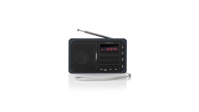 Nedis RDFM2100GY Fm-radio 3,6 W Usb-poort & Microsd-kaartsleuf Zwart / Grijs