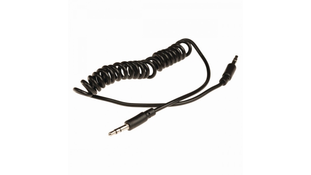 Nedis CAGP22010BK10 Stereo-audiokabel, Spiraal 3,5 Mm Male - 3,5 Mm Male 1,0 M Zwart