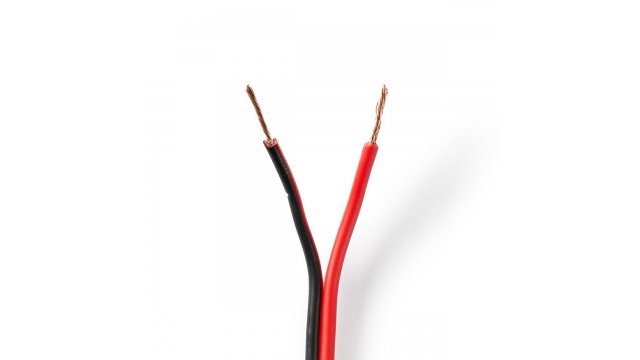 Nedis CAGW0750BK1000 Speaker-kabel 2x 0,75 Mm2 100 M Folieverpakking Zwart/rood