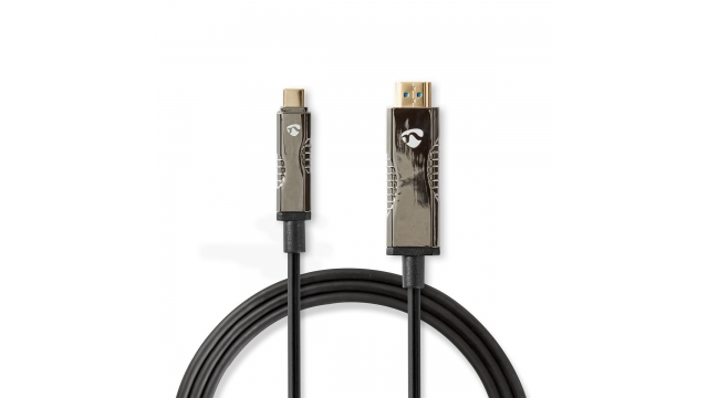 Nedis CCBG6410BK50 Actieve Optische Usb-kabel Usb-c™ Male Hdmi™ Connector 18 Gbps 5.00 M Rond Pvc Zwart Gift Box