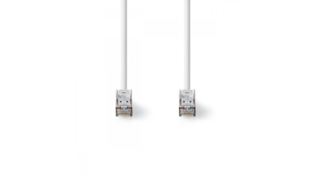 Nedis CCGP85520WT50 Cat8.1-kabel S/ftp Rj45 Rj45 5.00 M Rond Pvc Lszh Wit Polybag