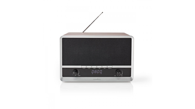 Nedis RDFM5200BN Fm-radio 12 W Fm Bluetooth® Klok- En Alarmfunctie Bruin / Zwart