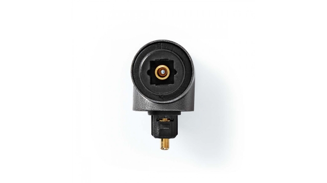 Nedis CATB25920GY ® Optical Audio Adapter Toslink Male - Toslink Female 90° Angled Aluminium