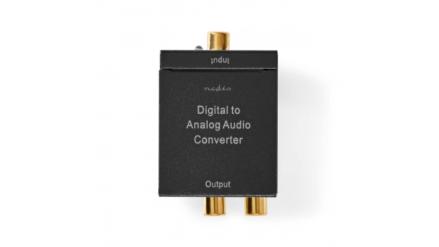Nedis ACON2510BK Digitale Audioconverter 1-weg Input: 1x Digital Rca / 1x Toslink Output: 1x (2x Rca) / 1x 3,5mm Automatisch Geïntegreerde Versterker Zwart