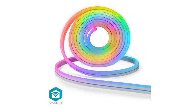 Nedis WIFILN51CRGB Smartlife Gekleurde Led-strip Wi-fi Meerkleurig 5000 Mm Ip65 960 Lm Android™ / Ios
