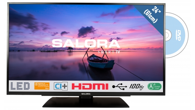 Salora 24HDB6505 HD LED-TV met Ingebouwde DVD-Speler 61 cm Zwart