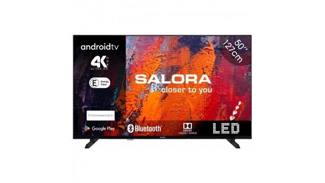 Salora 50UA550 4K Ultra HD Android Smart TV 127 cm Zwart